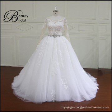 Ak044 High Quality Lace Applique Wedding Dress Plus Size Bridal Wedding Dress 2016